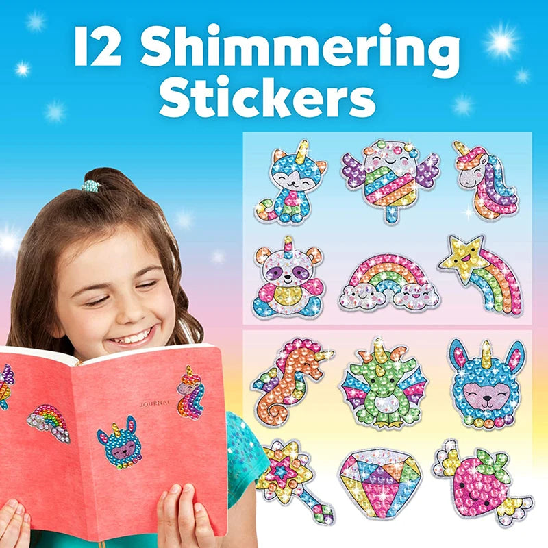 12 Big Gem Diamond Painting Sticker Art Kit