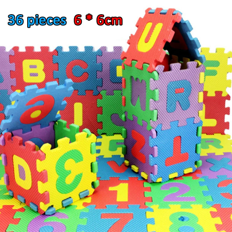 36pcs/set Montessori MINI 3D Baby Letters & Numbers