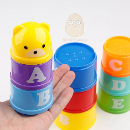 9PCS Educational Baby Toys - Stack Cup Tower Children Early Intelligence