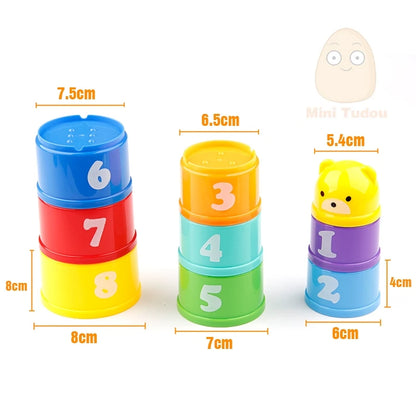 9PCS Educational Baby Toys - Stack Cup Tower Children Early Intelligence