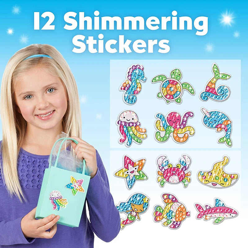 12 Big Gem Diamond Painting Sticker Art Kit