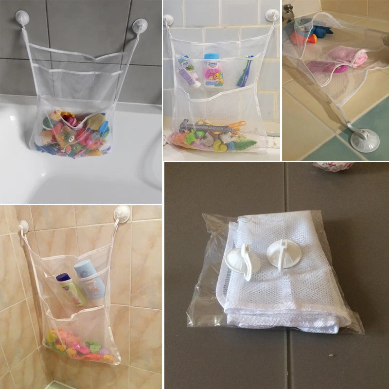 Kids Toy Storage Shower Mesh with Strong Suction Cups