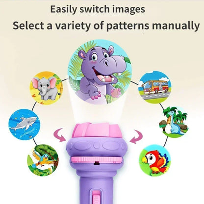 Cartoon Children's Projector Flashlight Mini Projector