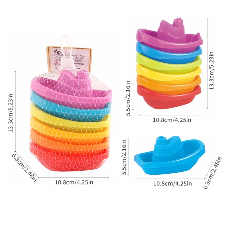 Baby Bath Toys Colorful Stacking Cups