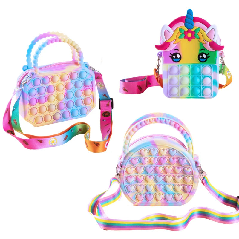 Pop Purse Silicone Sensory Push Pop Bubble Bag