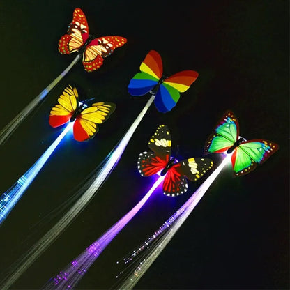 6PCs Colorful Luminous LED Butterfly Braid