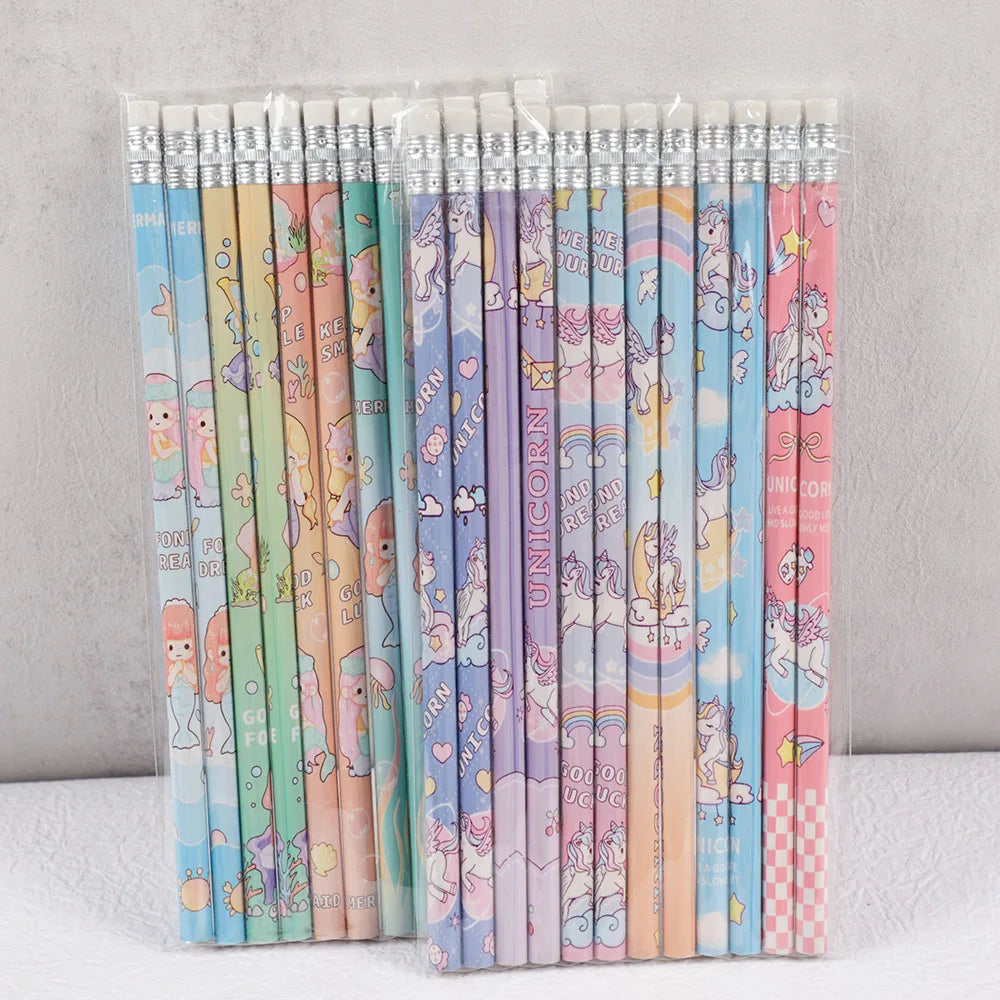 24Pcs Unicorn/Mermaid Pencils for Kids