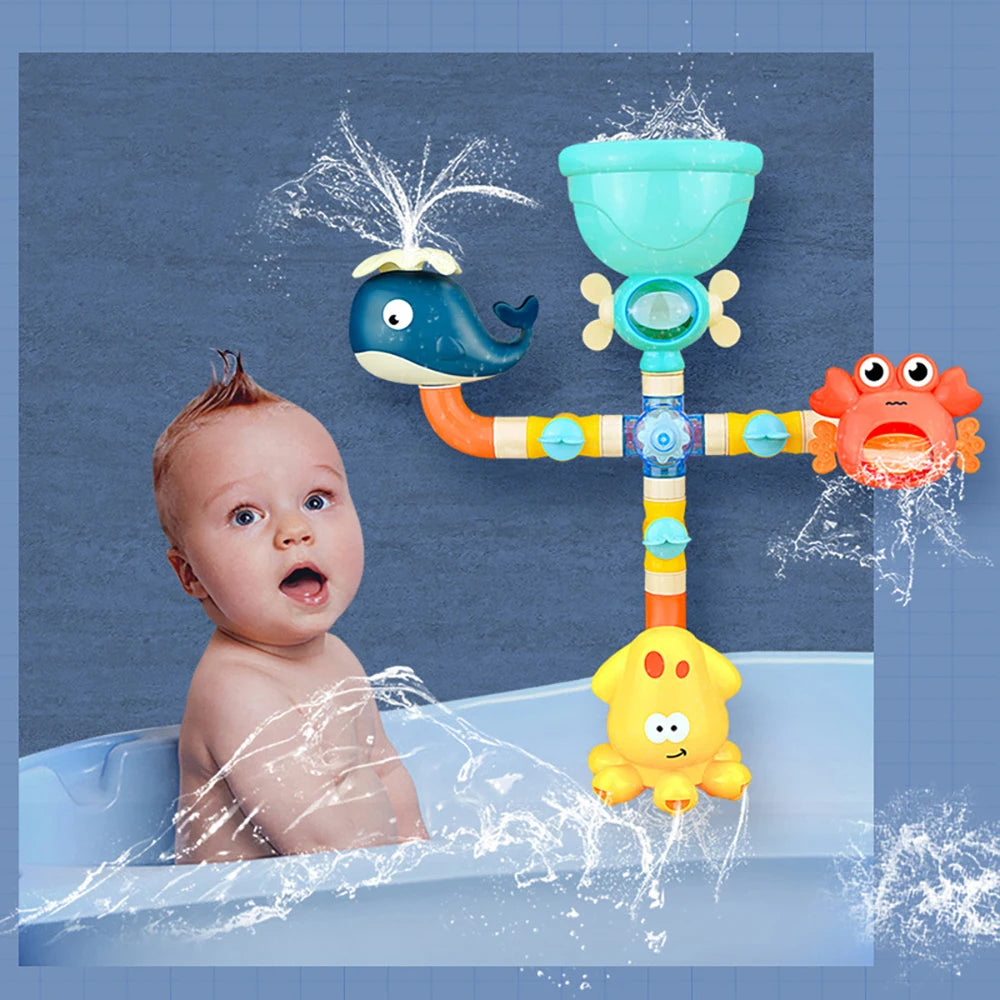 Pipes & Tubes for Bath Time, Water Game Spray