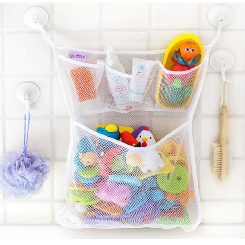 Kids Toy Storage Shower Mesh with Strong Suction Cups