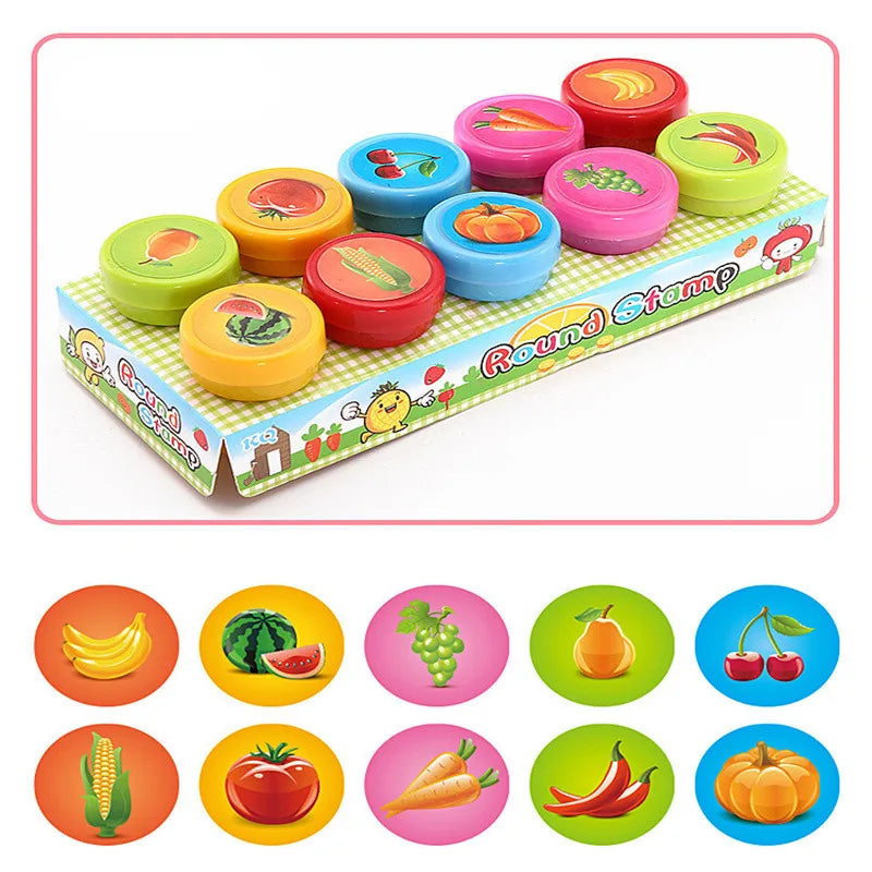 10pcs Assorted Stamps for Kids