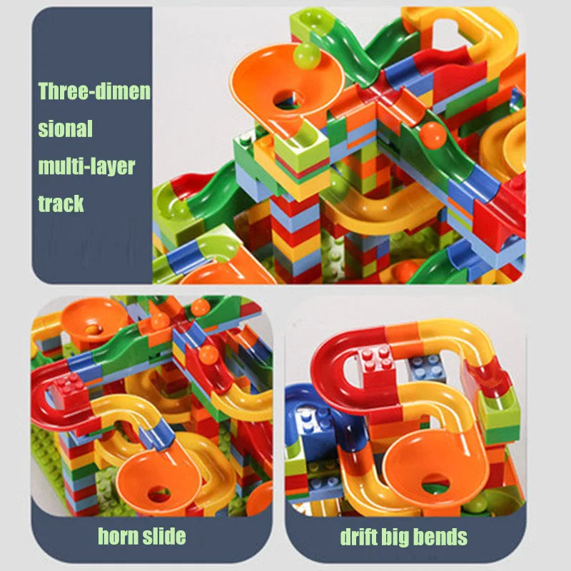 168-336PCS Marble Run Blocks