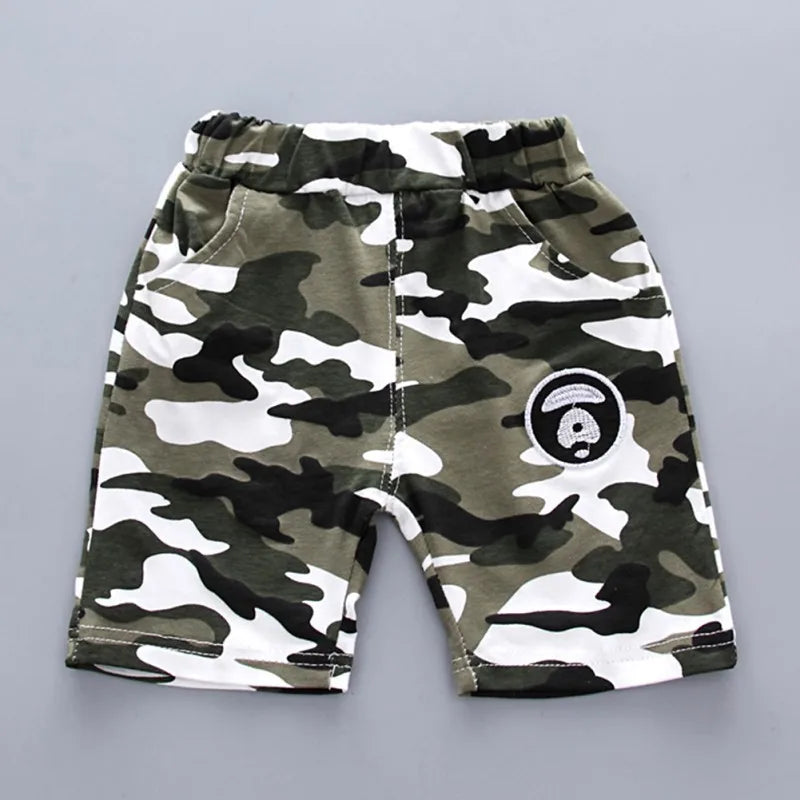 Camo Short Sleeve Set T-shirt+ Shorts COMBO For Toddler Boys