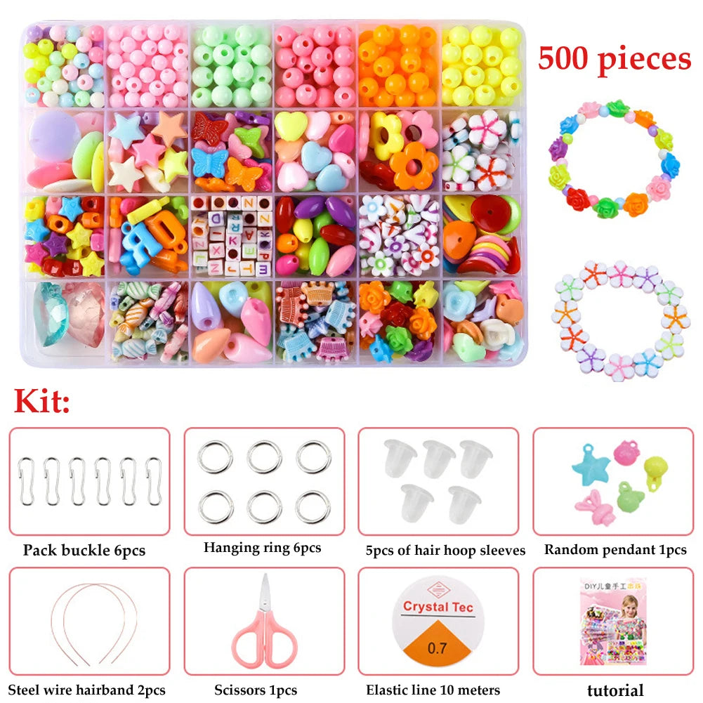 500pcs DIY Child Jewelry Bead Kit.