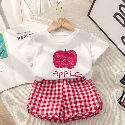 Toddler Cute T-shirts+Shorts COMBO - Casual Two Pieces Suits