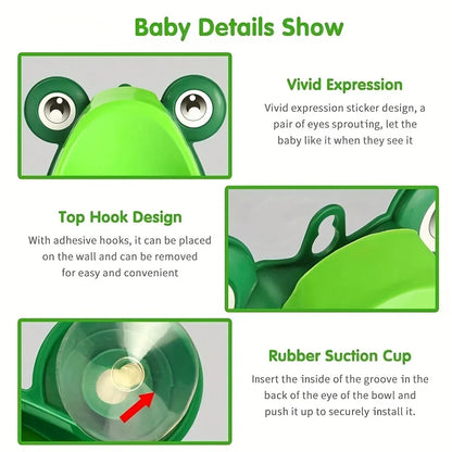 Cute Frog Potty Training Urinal With Fun Aiming Target