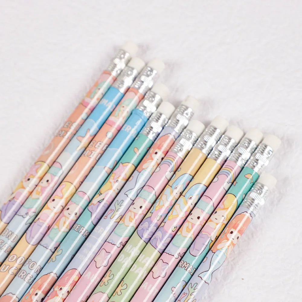 24Pcs Unicorn/Mermaid Pencils for Kids