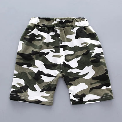 Camo Short Sleeve Set T-shirt+ Shorts COMBO For Toddler Boys